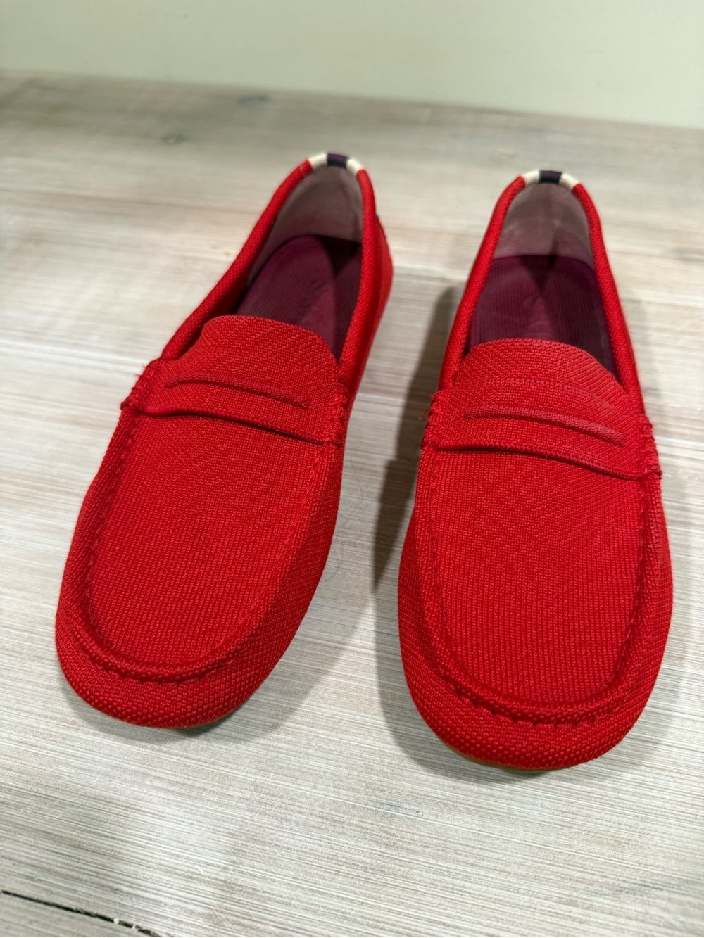 Rothy’s Red women's Slip-On Loafers moccasin driver red